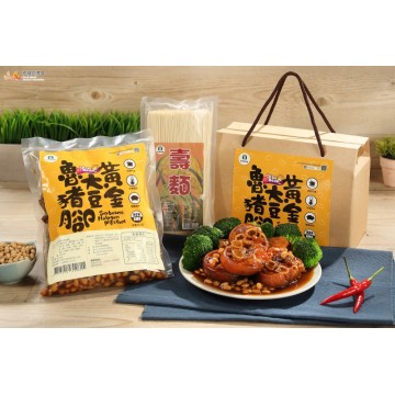 梧棲黃金大豆滷豬腳+享福壽麵組 