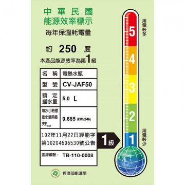 象印 5L微電腦保溫省電熱水瓶 CV-JAF50