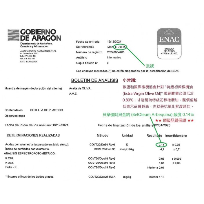 貝樂優阿貝金納初榨橄欖油750ml/瓶
