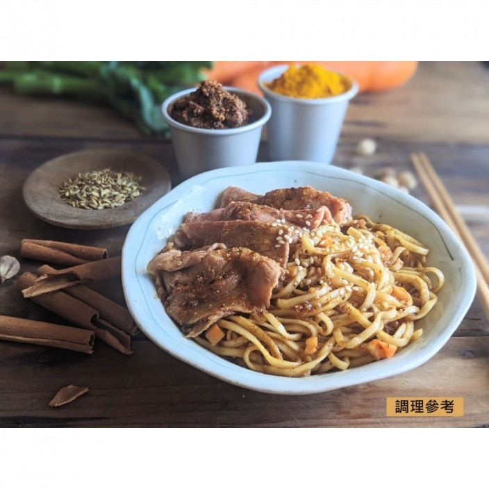 清香號沙茶咖哩牛肉風味拌麵117g*3入/盒