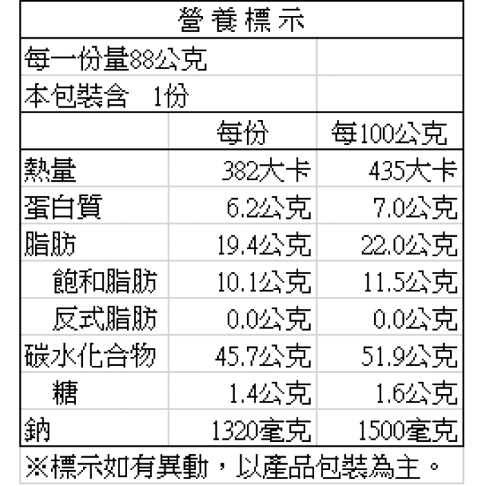 美人腿肉燥湯麵88g/碗