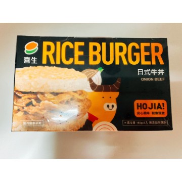 喜生日式牛丼米漢堡	160g*3入/盒